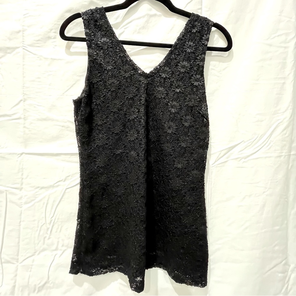 Banana Republic Y2K Black Lace Tank Top – Size Medium